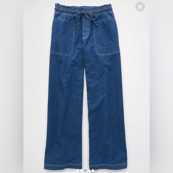 AE Dreamy Drape Linen-Blend Pull-On Pant - Picture 4 of 9